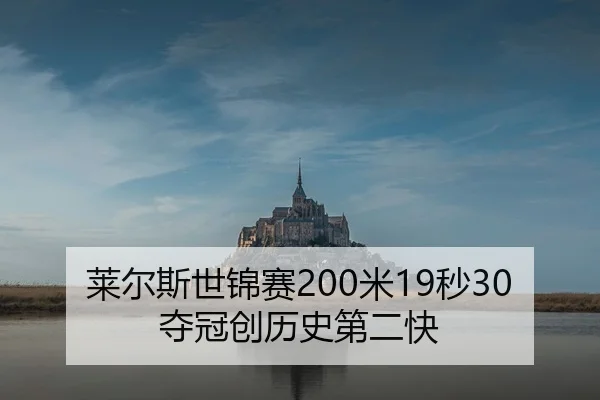 莱尔斯世锦赛200米19秒30夺冠创历史第二快