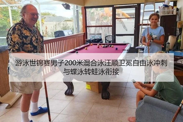 游泳世锦赛男子200米混合泳汪顺卫冕自由泳冲刺与蝶泳转蛙泳衔接